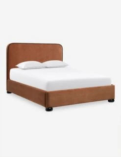 Bishop Platform Bed -Default Template 5 BishopPlatformBedRustVelvet Queen L04715132046 Product