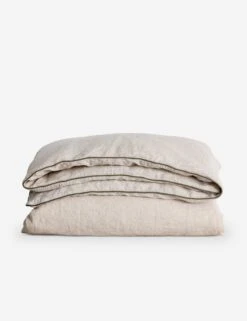 European Flax Piped Linen Duvet Cover By Cultiver -Default Template 5 CULTIVER Piped Natural Forest Duvet Cover