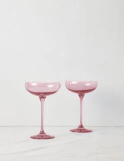 Champagne Coupes (Set Of 2) By Estelle Colored Glass -Default Template 5 EstelleColoredGlassChampagneCoupes Rose Setof2 1 3