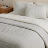 Lammin Linen Quilted Coverlet By Sarah Sherman Samuel -Default Template 5 LamminLinenCoverlet Black Ivory Queen Full A0656731 884 Product