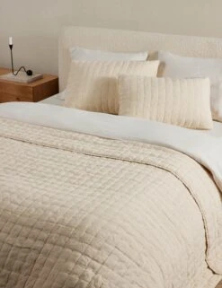 Lammin Linen Quilted Coverlet By Sarah Sherman Samuel -Lumo Living Store LamminLinenCoverlet Goldenrod Queen Full A0656731 879 Product