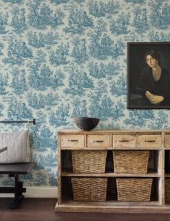 Country Life Toile Peel + Stick Wallpaper By Waverly -Default Template 5 RMK11868WP O4A9927 withart 2