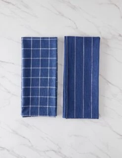 Simple Kitchen Towels (set Of 2) By Farmhouse Pottery -Lumo Living Store SimpleKitchenTowels NavywithWhite 16264