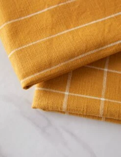 Simple Kitchen Towels (set Of 2) By Farmhouse Pottery -Lumo Living Store SimpleKitchenTowels OchrewithWhite 16322