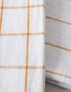 Simple Kitchen Towels (set Of 2) By Farmhouse Pottery -Lumo Living Store SimpleKitchenTowels WhitewithOchre 16326