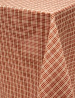 Katherine Plaid Tablecloth By Heather Taylor Home -Lumo Living Store TBL KATH SNA Katherine Plaid Sienna Tablecloth 3 1
