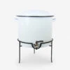 Enamelware Beverage Dispenser With Rack By Crow Canyon -Default Template 5 V300BLA W 1
