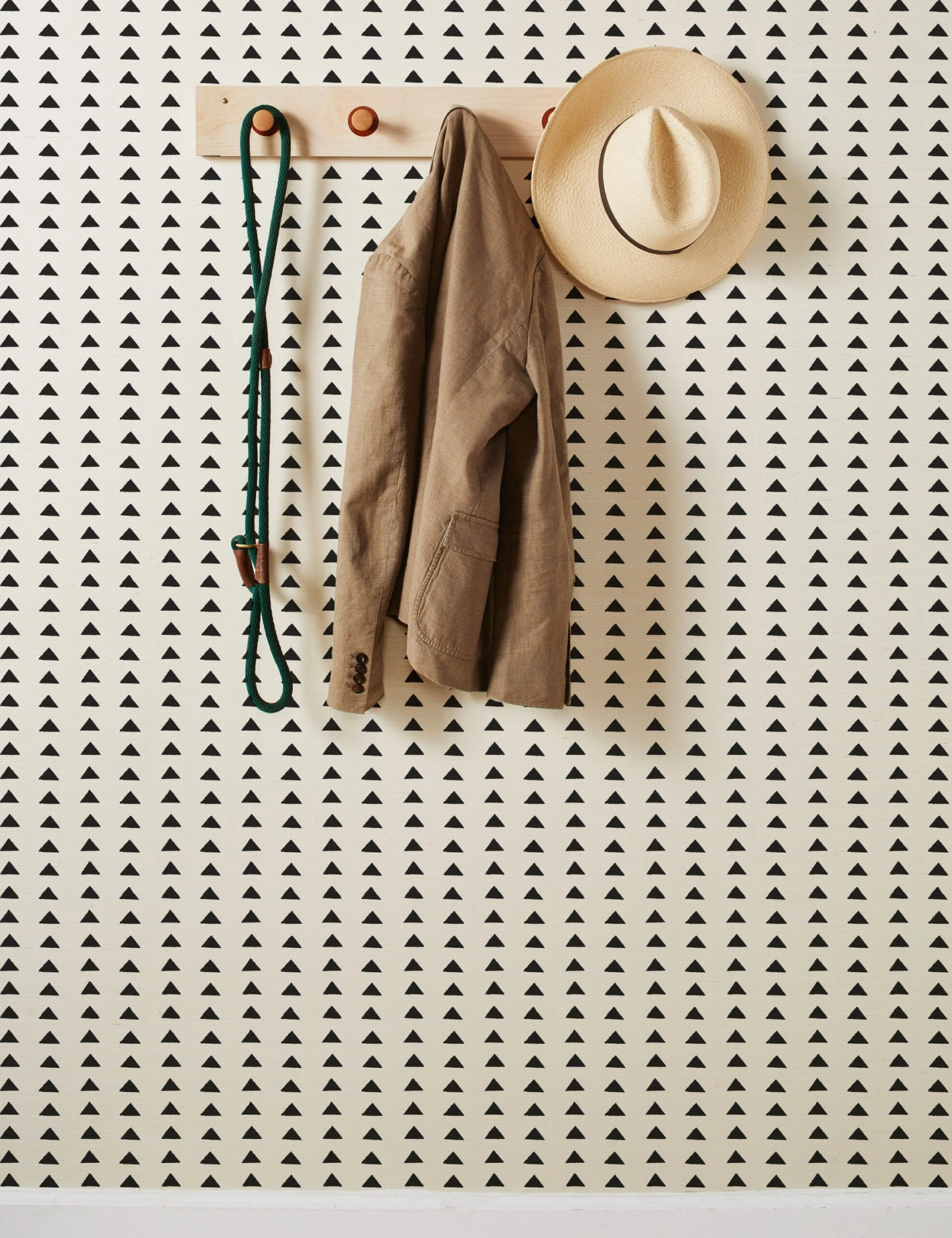 Triangles Grasscloth Wallpaper By Nathan Turner 6 Triangles Grasscloth Wallpaper By Nathan Turner - Image 4