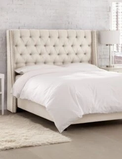 Admina Bed -Default Template 5 admina linen tufted bed talc 3 1