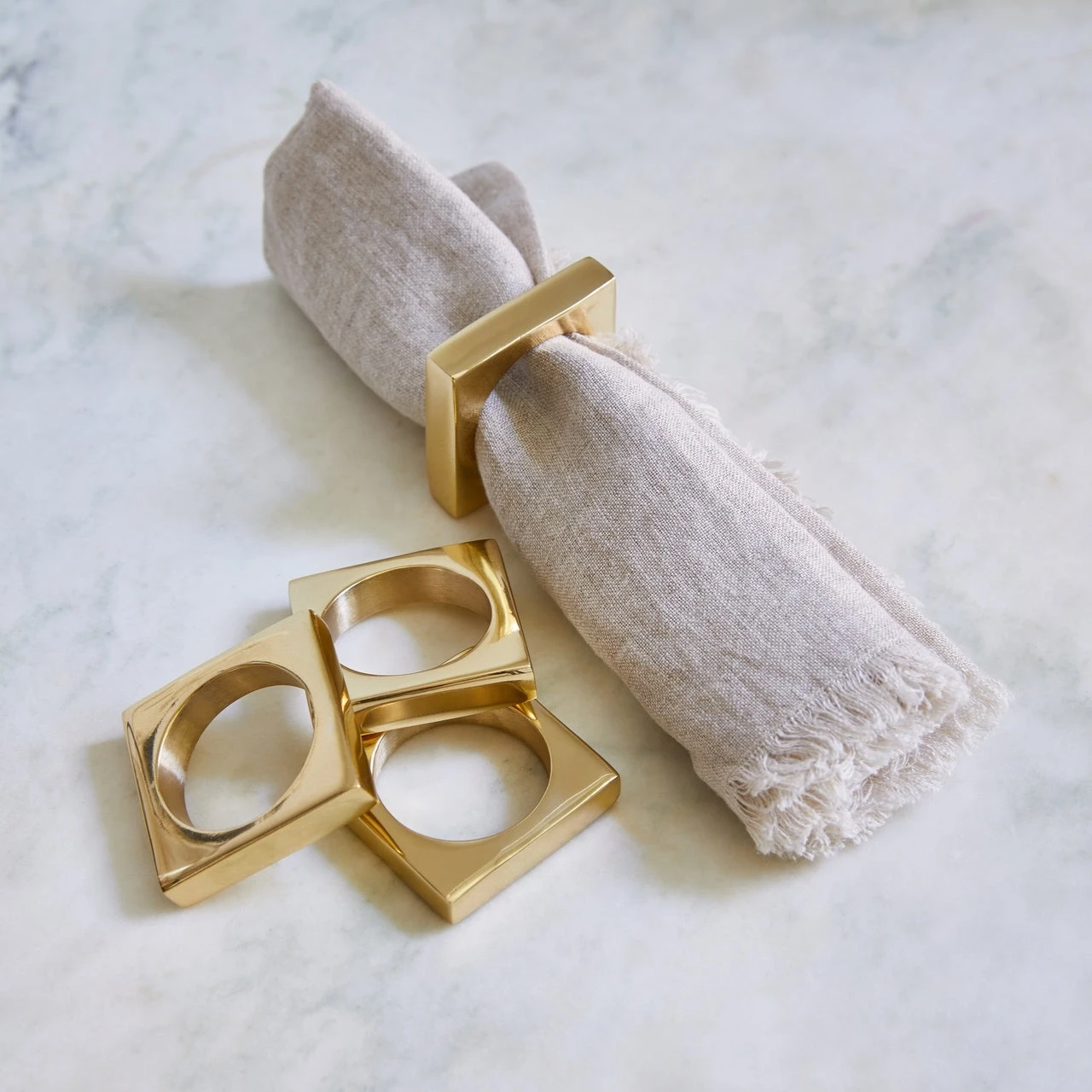 Modernist Napkin Ring Set 4 Modernist Napkin Ring Set - Image 2