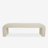Tate Bench -Default Template 5 curved bench ivory poodle 2319