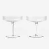 Ripple Champagne Coupe (Set Of 2) By Ferm Living 1 Ripple Champagne Coupe (Set Of 2) By Ferm Living -Default Template 5 fermLIVING RippleChampagneSaucers Clear pack 1