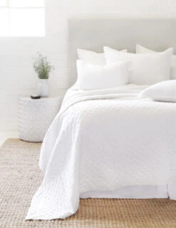 Hampton Quilted Coverlet By Pom Pom At Home -Lumo Living Store hampton white front 2