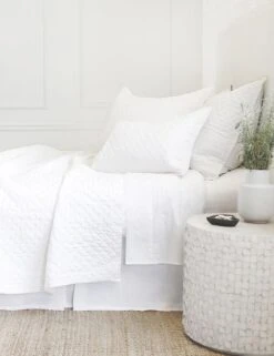 Hampton Quilted Coverlet By Pom Pom At Home -Lumo Living Store hampton white side 1